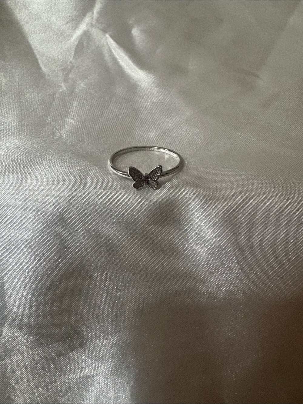 Pura Vida Silver Butterfly Ring - Size 8